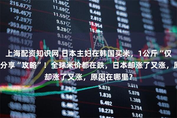 上海配资知识网 日本主妇在韩国买米，1公斤“仅”15元，还分享“攻略”！全球米价都在跌，日本却涨了又涨，原因在哪里？